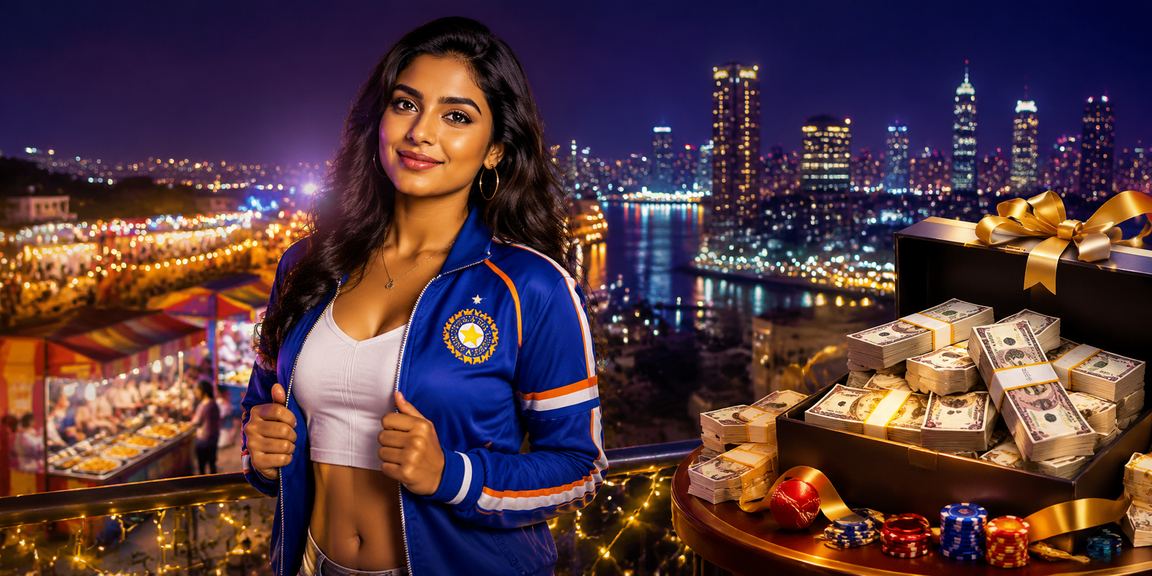 Mumbai cricket market illuminated at night